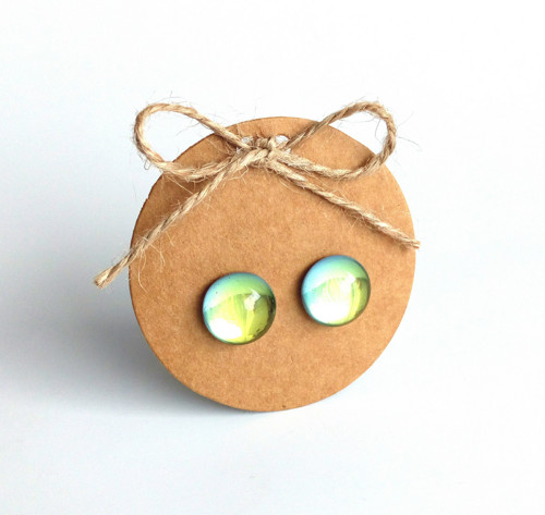 NÁUŠNICE DELUXE Yellow-grey (14 mm, ocel)