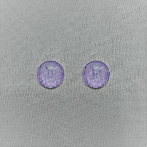 Levandulové - puzetkové klipsy