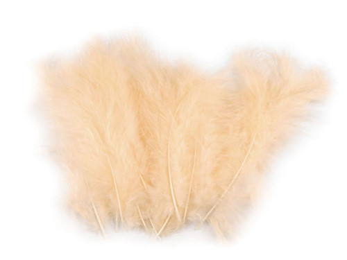 Pštrosí peří délka 9-16 cm (20ks) - lososová