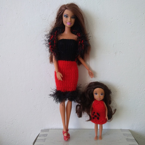 Pletené letní šaty pro Barbie nebo FR panenky IT