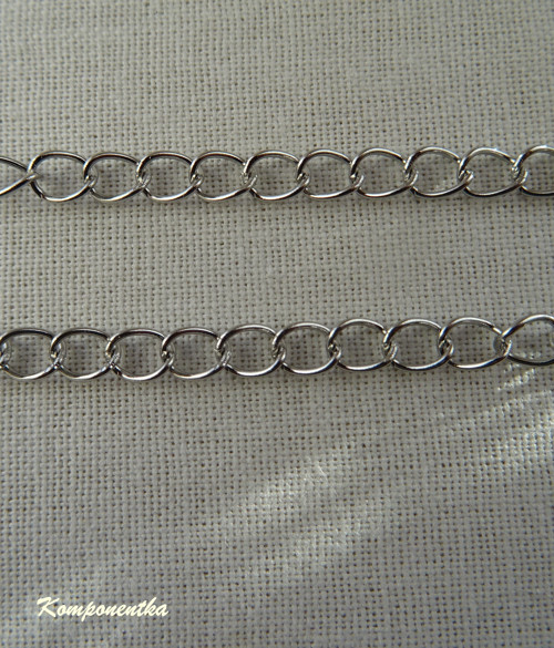 Kovový řetízek nerez ocel 0,6x3mm 1m