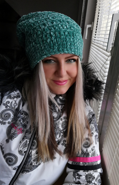Sametová háčkovaná houmeleska /SKLADEM — foto 1