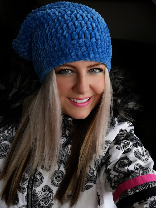 Sametová háčkovaná houmeleska /SKLADEM — foto 1