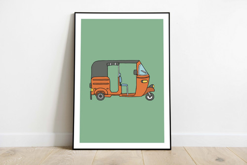 Plakát Sri Lanka Tuktuk A5