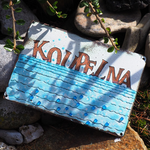 Smaltovaná cedulka Koupelna