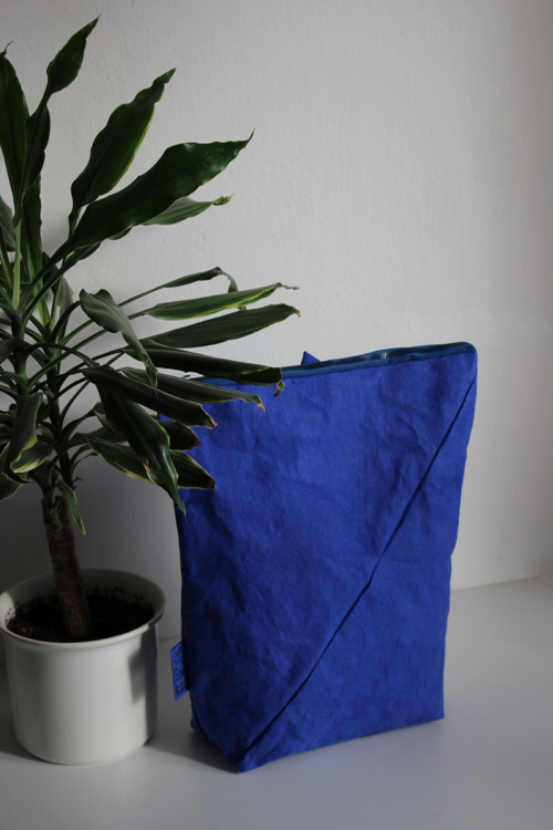 Papírový batoh symetric simple // blue