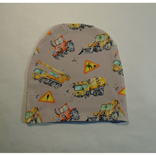 Dětská jarní čepice staveb. stroje 47 - 49 cm