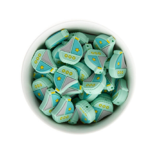 Silikonový PLACHETNICE 30mm (1ks) - mint — foto 1