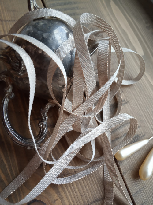 Vanilla & Gold - stuha 6 mm x 1 m