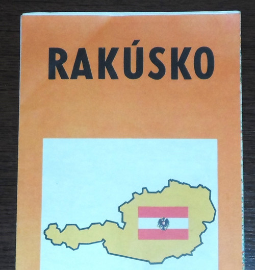RAKÚSKO, skládaná automapa 1:600 000, rok 1990
