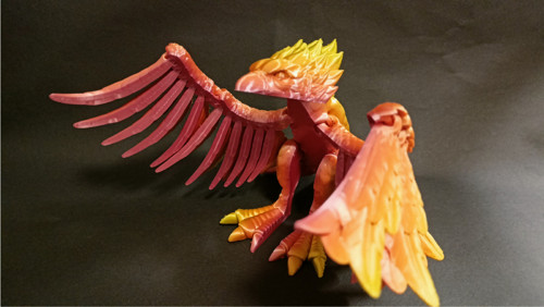 Flexi Bájný Fénix - 21 cm - 3D tisk — foto 1