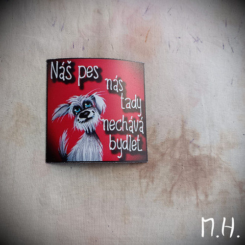 Náš pes nás tady nechává bydlet - magnetka