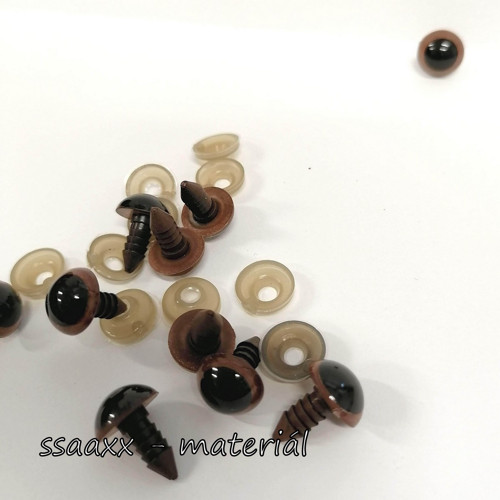 Bezpečnostní oči ~ 12 mm ~ hnědé