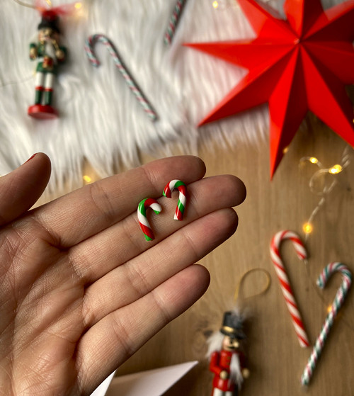 Vánoční lízátka (candy canes) - pecky