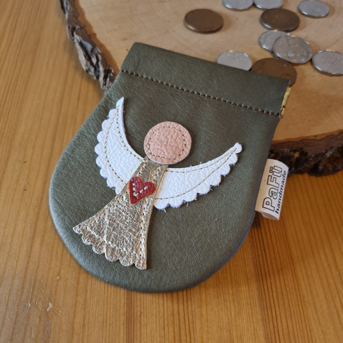 Kožená mincovka anděl — foto 1