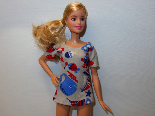 Tričko - minišaty MOBY pro panenku Barbie