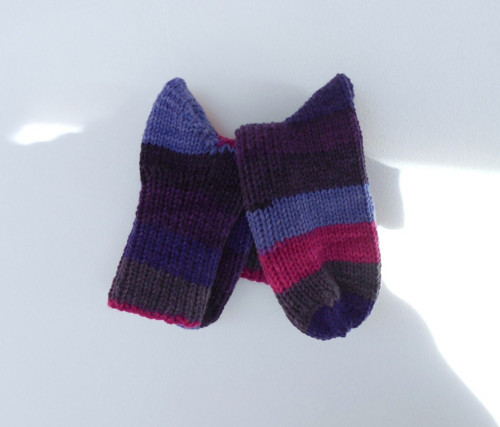 Ponožky délka chodidla 21 - 22 cm fialový melír