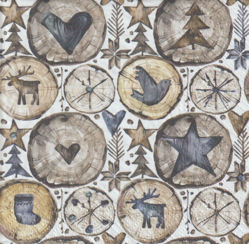 Ubrousek - dřívka s vánočními motivy