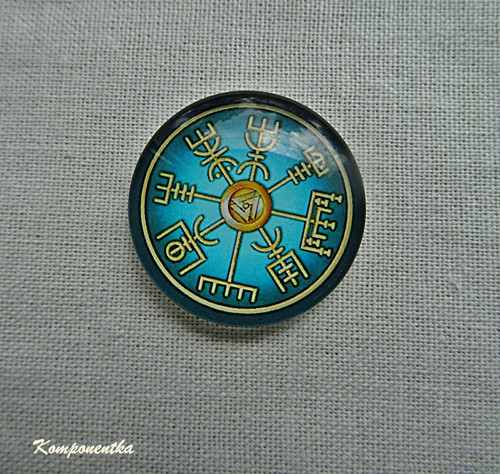 Skleněný kabošon 20mm