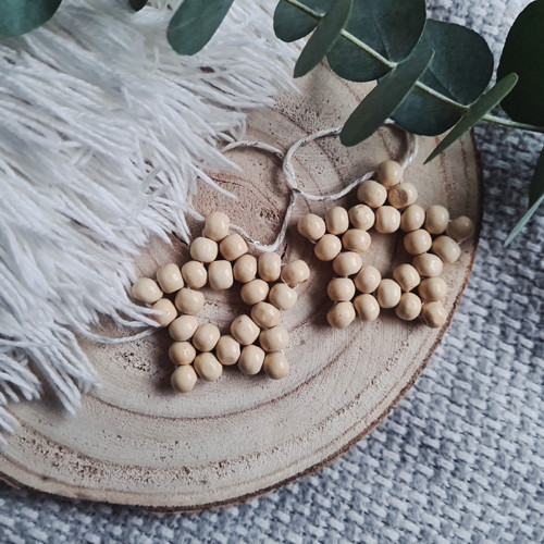 Macramé Vánoce - dřevěná hvězdička - větší