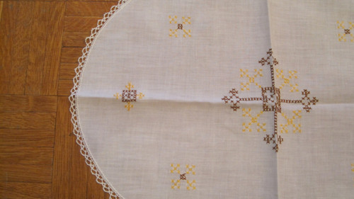 Vyšívaná jemná dečka vintage obal
