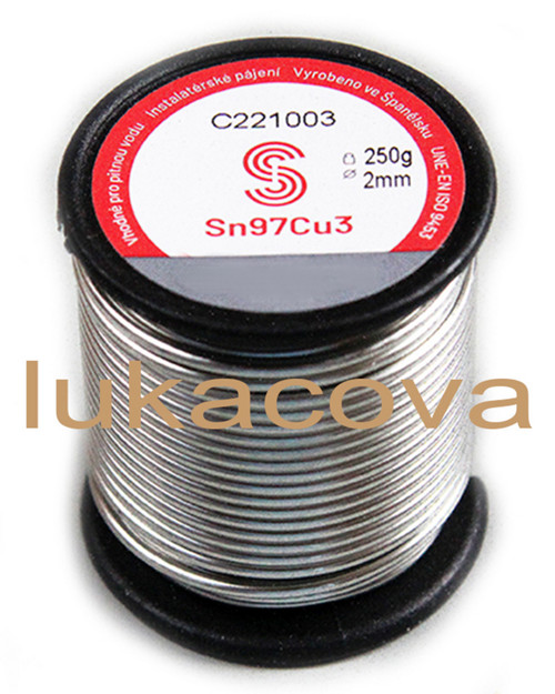 Cínová bezolovnatá pájka Sn97Cu3, 250g SP