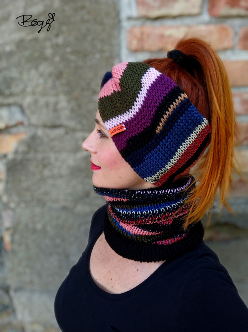 Široká zbytková čelenka ze dvou vrstev 54-57cm - 7