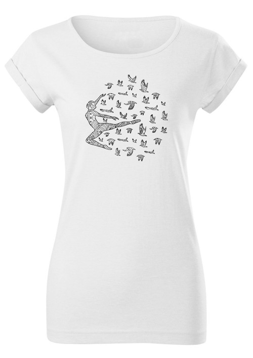 Dámské tričko "Fly with the birds"