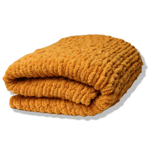 Dětská puffy deka hořčicová
