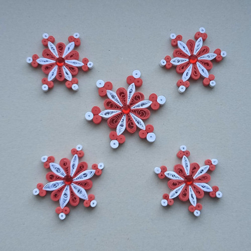 Vánoční vločky - 5ks