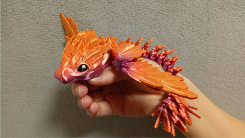 Mládě Opeřeného Hada - 21 cm - 3D Tisk — foto 1