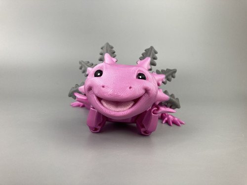 Axolotl - 25 cm, růžový, 3D tisk — foto 1