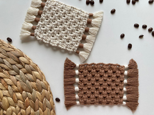 Čtvercový NATURAL-BROWN set