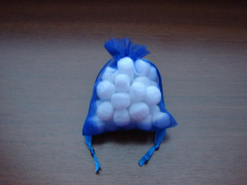 Organzový sáček (7x9) modrý