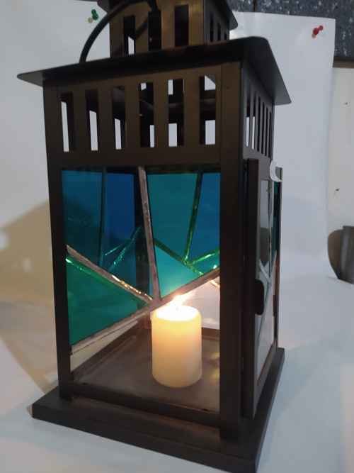 Lampa tyrkysová kombinace