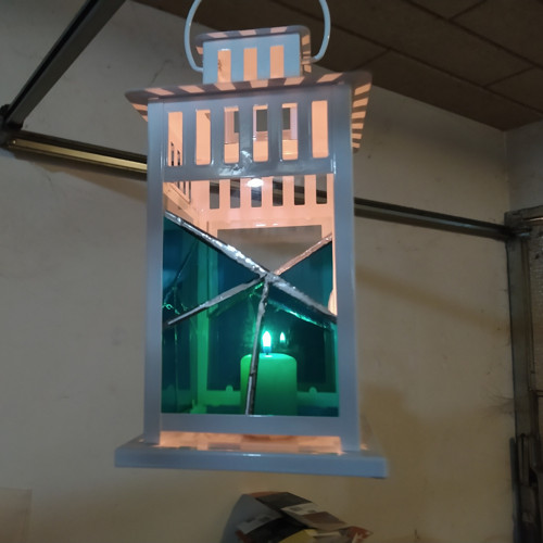 Lampa tyrkysová kombinace