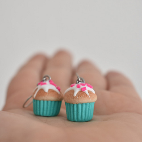Cupcake náušnice - Chirurgická ocel — foto 1