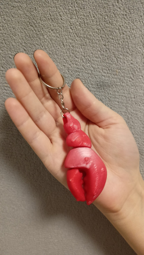 Klíčenka s Krabím Klepítkem - 8 cm - 3D Tisk