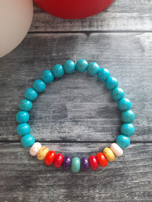 Náramek RAINBOW II*tyrkys