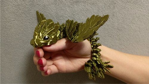Mládě Opeřeného Hada - 21 cm - 3D Tisk — foto 1