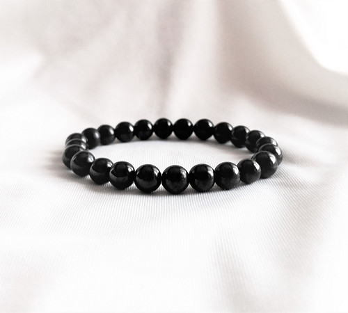 Mineraloid Jet*unisex náramek