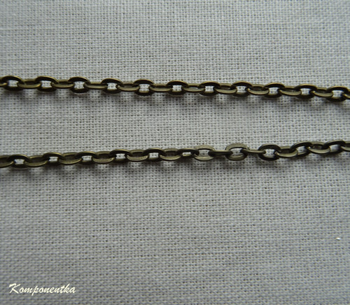 Řetízek bronz 3x2mm 1m