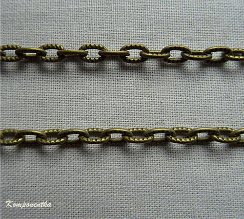 Řetízek bronz 4x5mm 1,3m