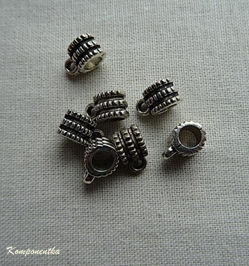 Šlupna starostříbro 10x7mm 2kusy