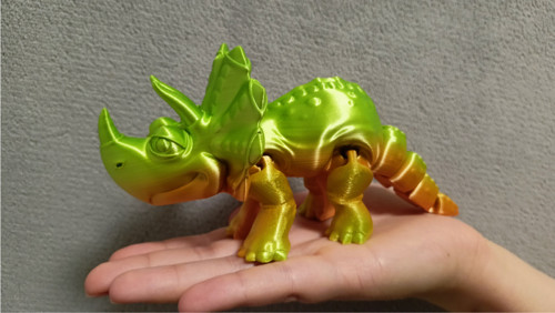 Flexi Triceratops - 17 cm - 3D tisk — foto 1