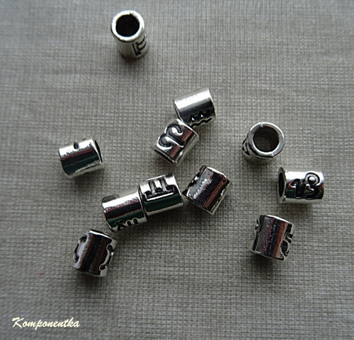 Kovový korálek zvěrokruh Váhy 6x7mm