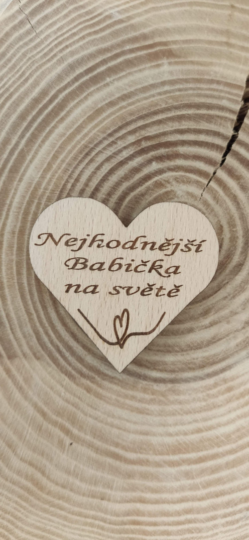 Gravírovaná magnetka pro babičku