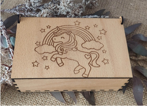 Gravírovaná krabička Unicorn