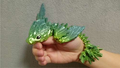 Mládě Opeřeného Hada - 21 cm - 3D Tisk — foto 1
