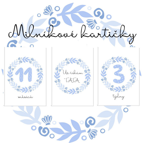 Milníkové kartičky - BLUE — foto 1